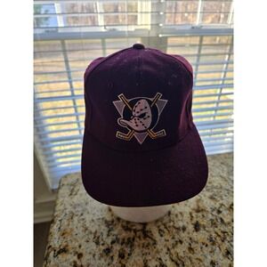 Starter Anaheim Ducks NHL Hockey Cap Hat Burgundy Fitted Size 7‎ 1/4 Starter Fit